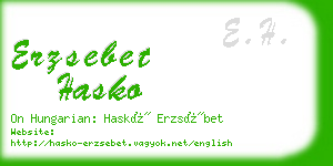 erzsebet hasko business card